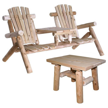Tete-A-Tete Patio Chairs With End Table