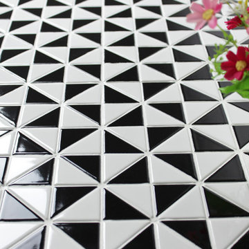 Triangular Windmill Pattern Porcelain Mosaic Tile, Floors design