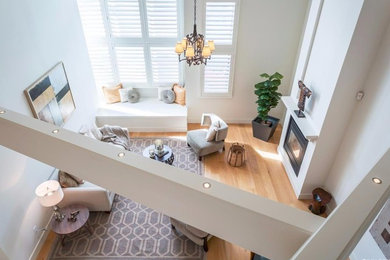 Danish living room photo in San Francisco