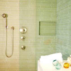 Island Stone Linear Glass Bathroom 2 - Tile