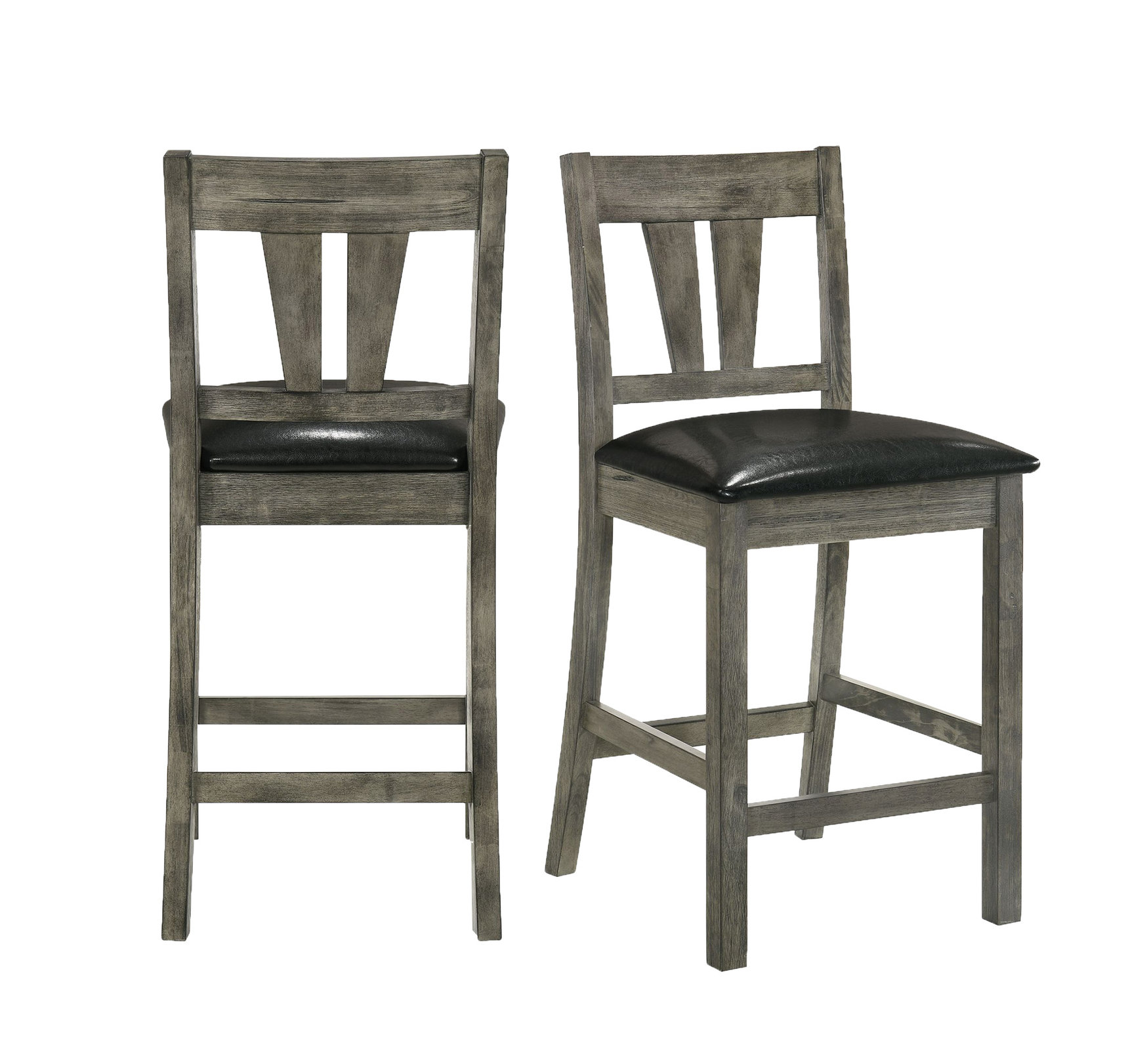 Picket House Grayson Counter Side Chair Set With Padded Seat - Rustic ...