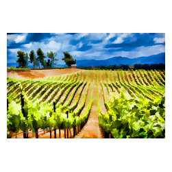 Douglas Page Photographic Arts - Vineyard Ridge, Canvas Giclee, 24"x16" - Prints And Posters