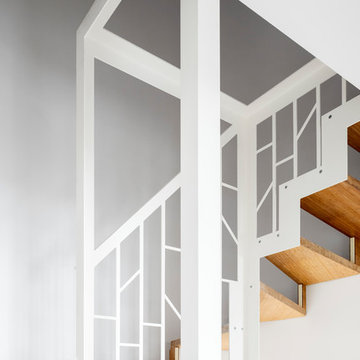 Prolongement d'un escalier existant pour desservir une extension
