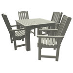 Highwood USA - Lehigh 5-Piece Square Dining Set, Coastal Teak - 100% Made in the USA - backed by US warranty and support