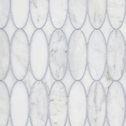 CS-Calacatta Gris Honed Oval - Tile