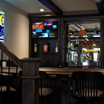 Recessed TV in Bar Cabinet