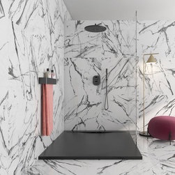 Oikos Black Marble Effect Porcelain Floor Tiles - バスルームタイル