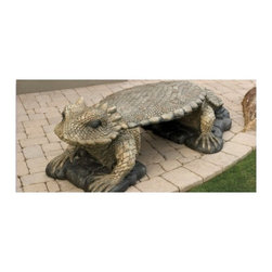 Horned Lizard Animal Bench - Outdoor Benches