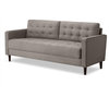 Mid-Century Upholstered 76.4 Inch Sofa, Stone Grey Weave