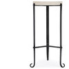 Freya Marble and Iron Round 11.5"W Accent table
