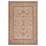 Bareens Designer Rugs - Oriental Ziegler Elsy Beige Tan Hand-Knotted Wool Rug - 9'6'' x 12'6'' - Enhance the ambiance of your home with this magnificent Persian-influenced Turkish hand-knotted rug made by skilled artisans capable of creating the most exceptional vegetable dyes and hand-spun wool. This exquisite handmade rug is a one-of-a-kind Peshawar Kafkaz, otherwise identified as Chobi, Chobi Peshawar, Oushak, or Ziegler rug. These handmade rugs are crafted in Pakistan utilizing superior-quality wool imported from Australia, New Zealand, and Korea in two types of weaves: the Persian weave and the Mori weave. This rug is meticulously crafted by hand using the finest natural vegetable dyes extracted from local plants. The artisans use a blend of hand-spun local and fine merino wool, resulting in a rug with a compelling texture, higher lanolin content, and longer staple. The artisans occasionally incorporate natural or artificial silk into the pile to enhance specific motifs. The finished product is an awe-inspiring execution of flawless design and an understated palette that exudes elegance.