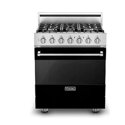 Viking 3 Series 30" Dual Fuel Range, Black Natural Gas | RVDR3305BBKNG - Gas Ranges And Electric Ranges