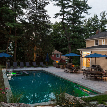 Pool & Spa with Natural Stone Diving Board