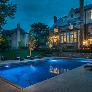Burr Ridge, IL Swimming Pool, Spa, Sunshelf with Automatic Pool Cover