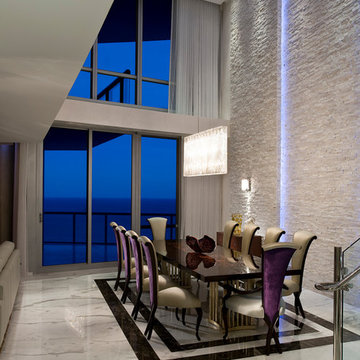 Modern Penthouse in Miami at Jade Ocean Designed by Pfuner Design