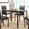 Homelegance Tempe Faux Marble Top Dining Table with Black Metal Base
