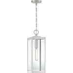Quoizel - Quoizel WVR1907 Westover 1 Light Outdoor Lantern, Stainless Steel - The clean lines and hand-riveted accents make the Westover a modern industrialist's dream. Long rectangular framework with clear glass panels provide an unobstructed view of the lantern's sleek interior. The choice of Stainless Steel or Western Bronze finishes further enhances the versatility of this refined collection.