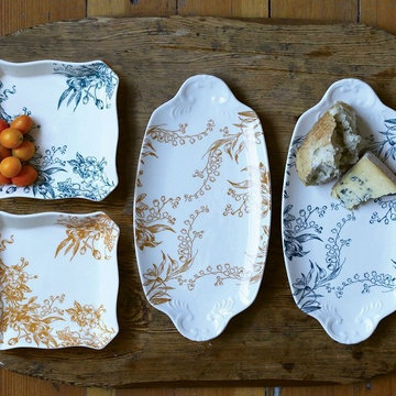 Stoneware Serving Trays and Square Dishes