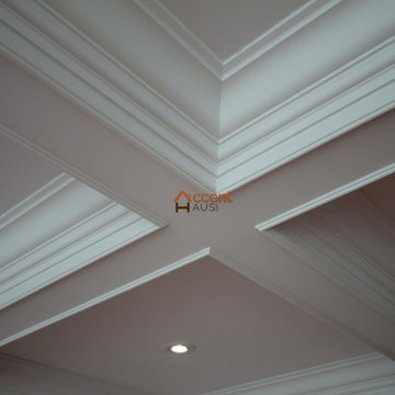 Modern Ceiling With Beam in Living Room in a House Aurora