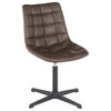 Lumisource Quad Chair With Black And Dark Brown Finish DC-QUAD BKDBN
