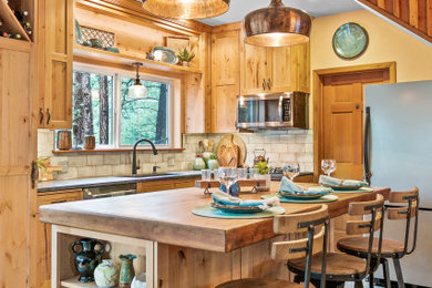 Inspiration for a rustic home design remodel in Seattle