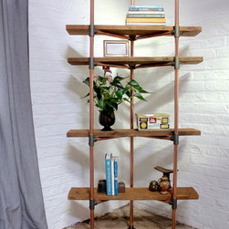 Kirkby Shelving made with Reclaimed Scaffolding, Copper Pipe & Steel Fittings - Display & Wall Shelves