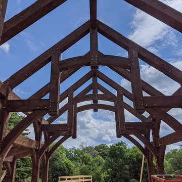 Ranch style timber frame home