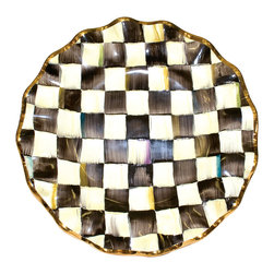Courtly Check Fluted Dinner Plate | MacKenzie-Childs - Dinner Plates