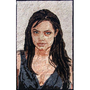 Angelina Jolie Mosaic Portrait, 26"x41"