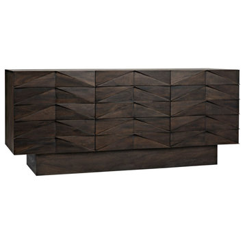 NOIR Furniture - Drake Sideboard, Ebony Walnut - GCON306EB