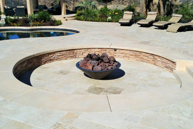 Fire pit and pool