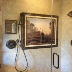 Lorrain Tile Mural Master Bath - Tile Murals