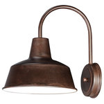 Maxim Lighting - Maxim Lighting Pier M 1-Light Outdoor 13.25" Wall Sconce, Bronze - Picture yourself in an old gangster movie and the lighting on the wharf would look very much like this collection. This all aluminum collection is available in your choice of Weathered Zinc, Empire Bronze, or Black and is at a price point sure to please.