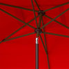 Safavieh Milan Fringe 6.5'x10' Rectangle Crank Umbrella, Red