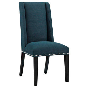 Baron Parsons Upholstered Fabric Dining Side Chair, Azure