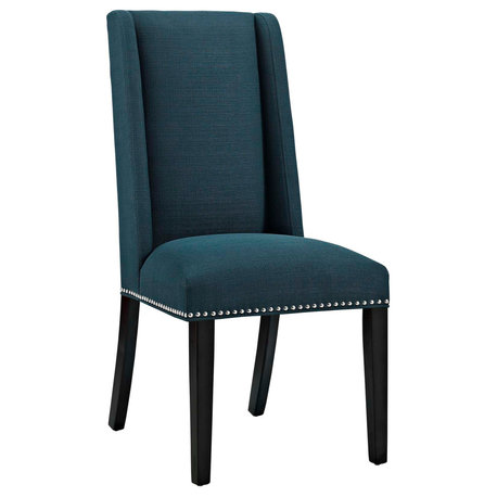 Baron Parsons Upholstered Fabric Dining Side Chair, Azure