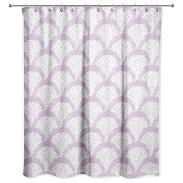 Purple Scallops 71x74 Shower Curtain