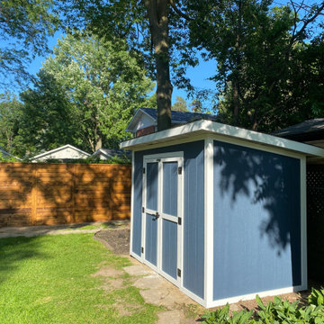 Sheds and Fences, stained and painted