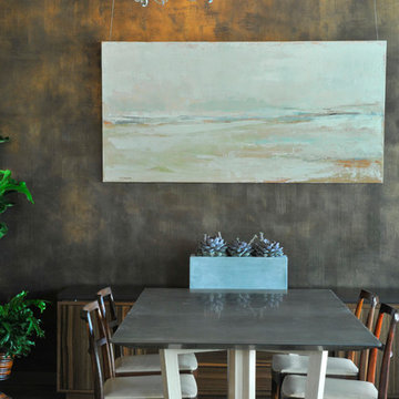 Zinc and Ash Dining Table by Wud Furniture Designs