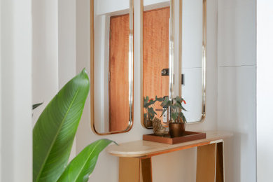 Inspiration for a modern entryway remodel in Bengaluru