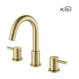 Circular Widespread Sink Faucet With Pop-Up Drain