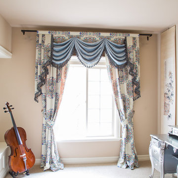Valance curtains with swags and tails by celuce.com
