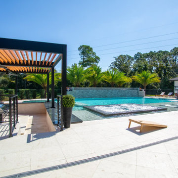 Louvered Pergola over a Pool Deck, New Smyrna Beach FL