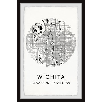 "Wichita Coordinates" Framed Painting Print, 8x12