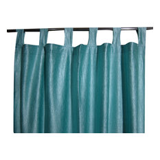 Window Dressing Aero Blue Tab Top 2 Sari Curtain Drape Panel