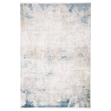 Weave & Wander Lindstra Ivory/Blue 11'6"x14'6" Rug