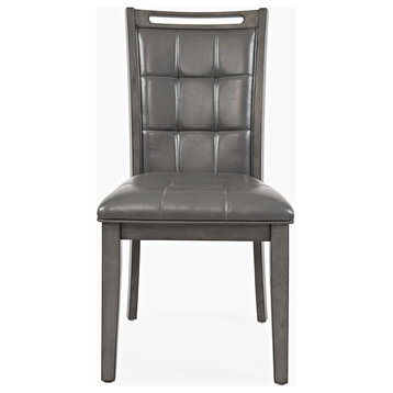 Manchester Upholstered Dining Chair - Grey, Set of Two