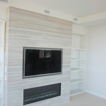 Recessed TV above Fireplace