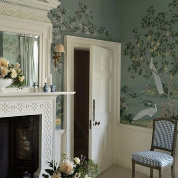 Living Room Wallpaper installation in Los Angeles, CA