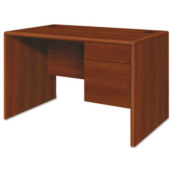 10700 Series Single 3/4 Right Pedestal Desk, 48"x30"x29 1/2", Cognac